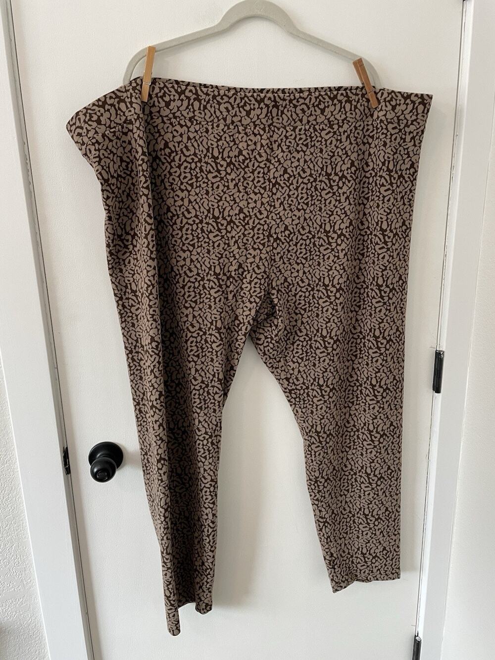 LOGO Lounge by Lori Goldstein Jacquard Regular Leggings Bark Brown 4X A607910 E7